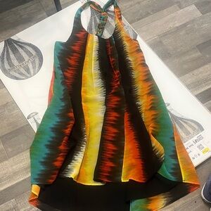 Jessica Simpson Black Dress with Colorful Accents